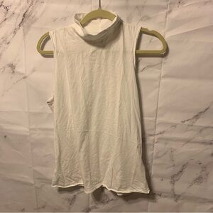 Anthropologie mock neck tank XL white